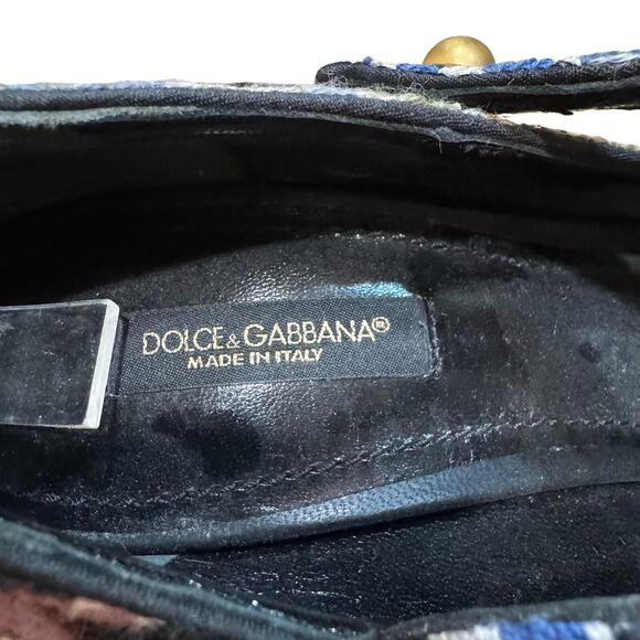 Dolce & Gabbana Floral Tapestry Mary Jane Heels Multicolor Baroque Pumps EU 37.5 - Picture 6 of 8
